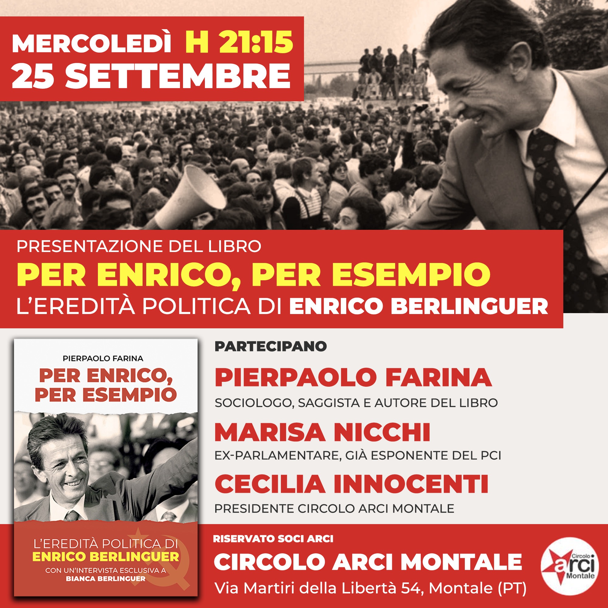 Montale Presentazione Per Enrico Per Esempio Arci