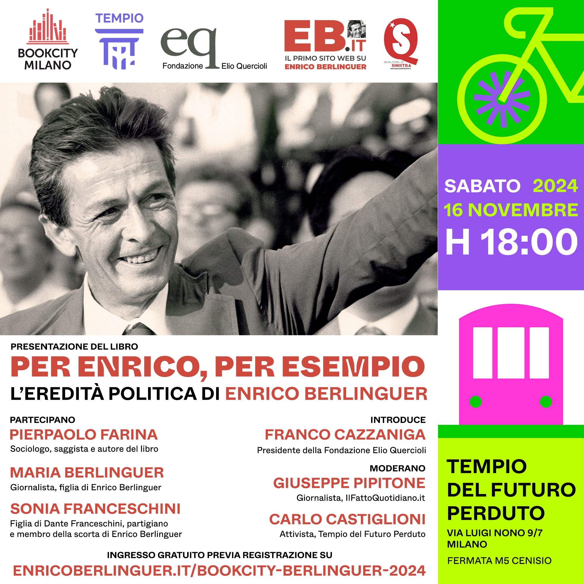 BookCity Milano 2024, Enrico Berlinguer